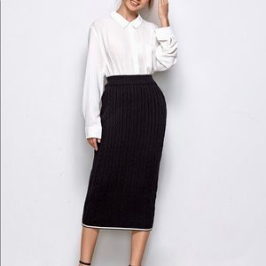 Pencil knit skirt from SHEIN